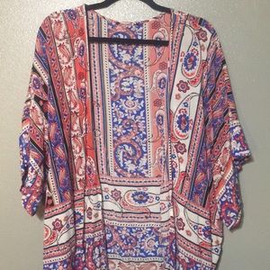 Multi colored design Kimono size 2x
